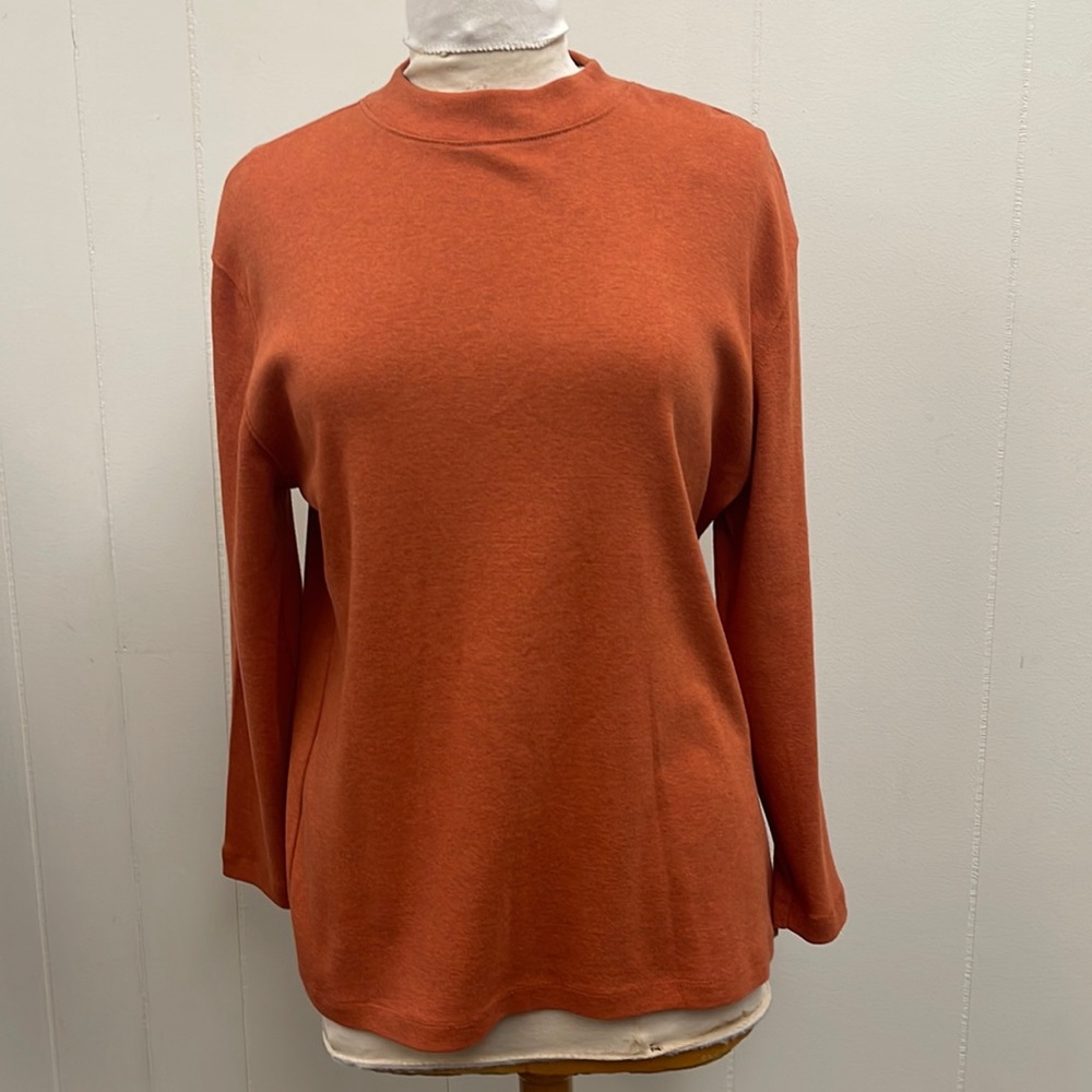 Pendleton Rust Orange Mock Neck Sweater - image 1
